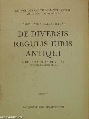 De diversis regulis iuris antiqui