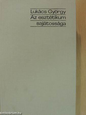 Az esztétikum sajátossága I-II.