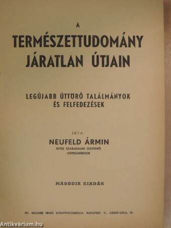 A természettudomány járatlan útjain