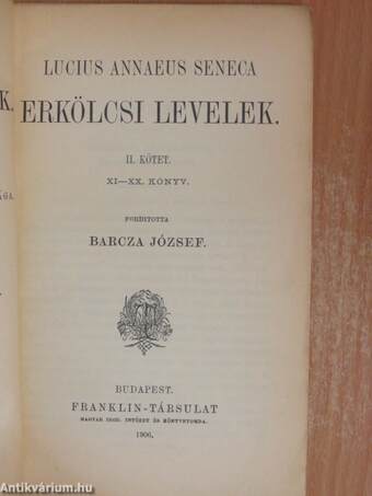 Erkölcsi levelek I-II.