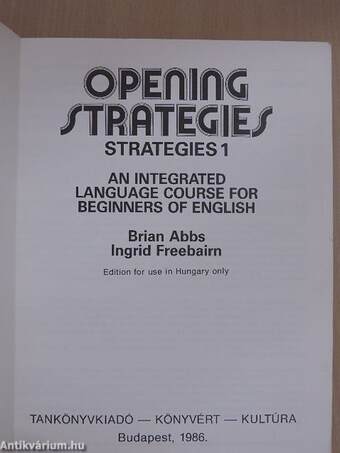 Opening Strategies - Students' Book