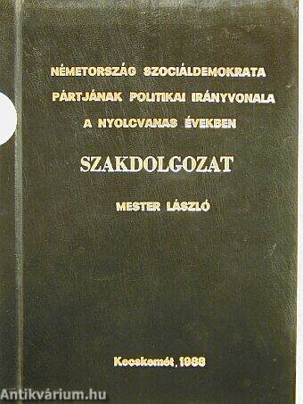 Németország Szociáldemokrata Pártjának politikai irányvonala a nyolcvanas években