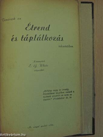 Korszerü husnélküli táplálkozás/Tanácsok az Étrend és táplálkozás tekintetében