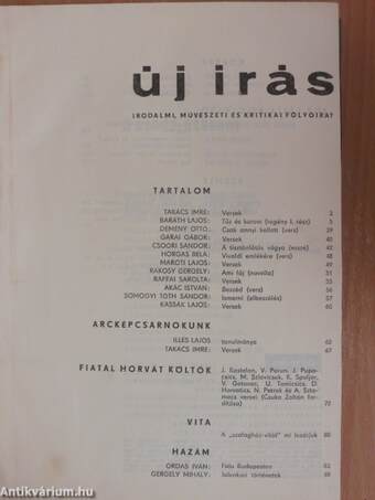 Új Írás 1966. január-december I-II.