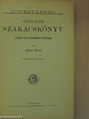 Szegedi szakácskönyv