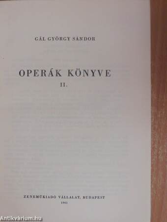 Operák könyve II.