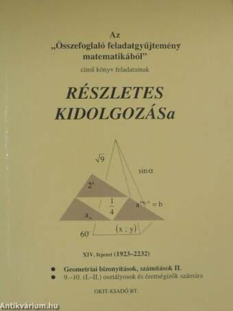 Az "Összefoglaló feladatgyűjtemény matematikából" című könyv feladatainak részletes kidolgozása XIV. fejezet