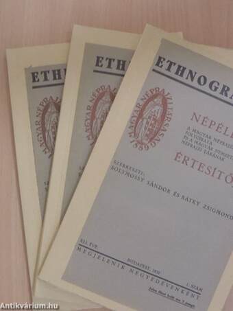 Ethnographia - Népélet 1930/1-4. szám/A Magyar Nemzeti Múzeum Néprajzi Tárának értesítője 1930/1-4. szám