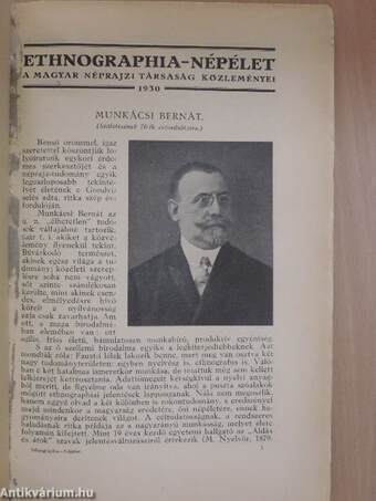 Ethnographia - Népélet 1930/1-4. szám/A Magyar Nemzeti Múzeum Néprajzi Tárának értesítője 1930/1-4. szám