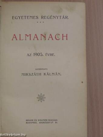 Almanach az 1905. évre