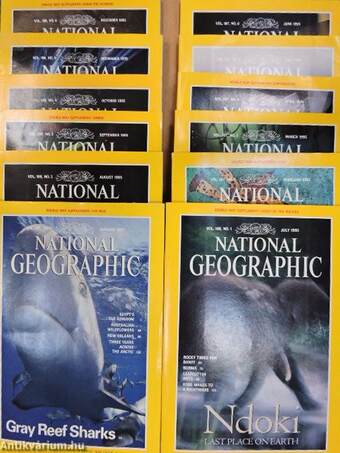 National Geographic January-December 1995.