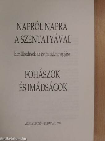 Napról napra a szentatyával