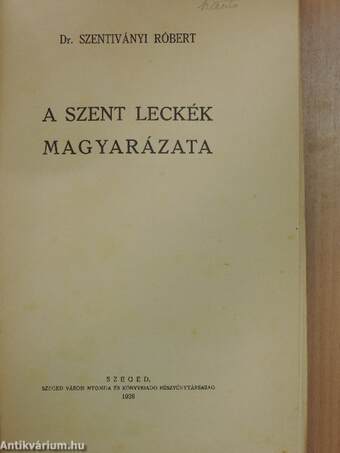 A szent leckék magyarázata