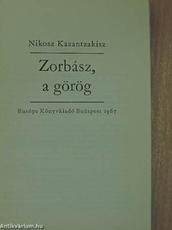 Zorbász, a görög