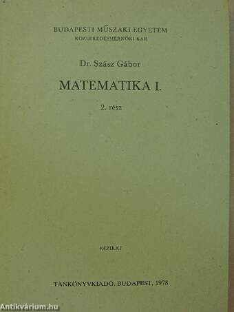 Matematika I/2.