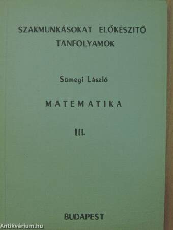 Matematika III.