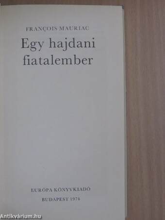 Egy hajdani fiatalember