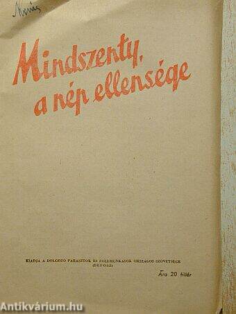 Mindszenty, a nép ellensége