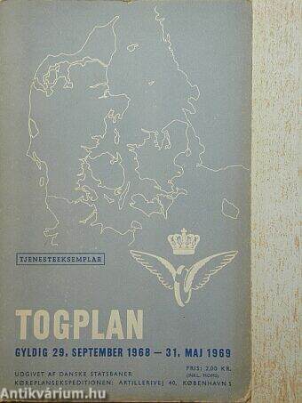 Togplan Gyldig 29. september 1968-31. maj 1969 
