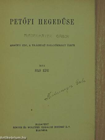 Petőfi hegedűse