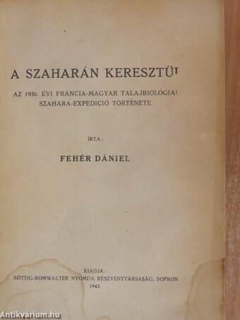 A Szaharán keresztül