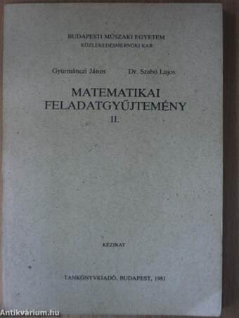 Matematikai feladatgyűjtemény II.