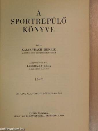 A sportrepülő könyve