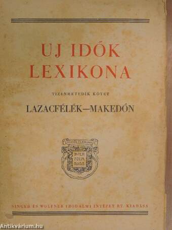 Uj Idők Lexikona 17. (töredék)