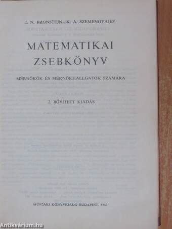 Matematikai zsebkönyv