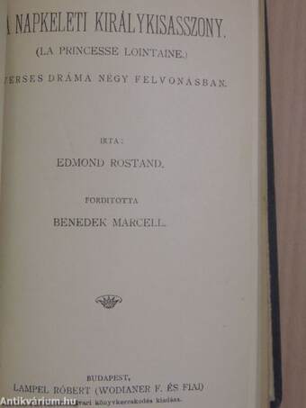 A vasgyáros/A napkeleti királykisasszony/Lecouvreur Adrienne/A kis kávéház/A szerkesztő úr/A föld szelleme