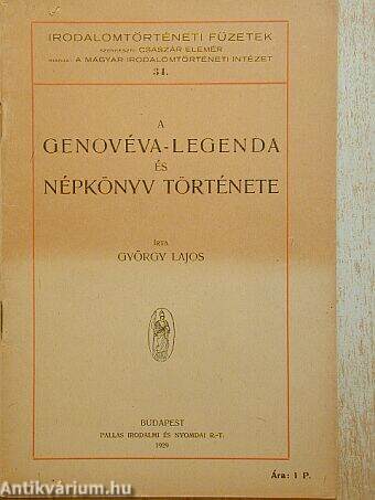 A Genovéva-legenda és népkönyv története