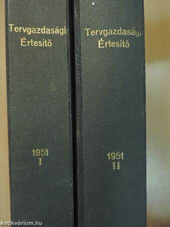 Tervgazdasági Értesítő 1951. január-december I-II.