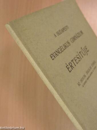 A Budapesti Evangélikus Gimnázium értesítője az 1935/36. iskolai évről 