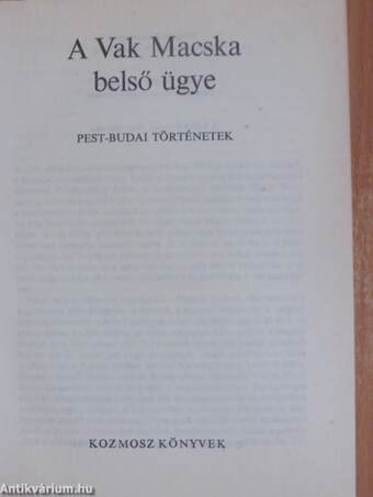 A Vak Macska belső ügye