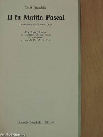 Il fu Mattia Pascal