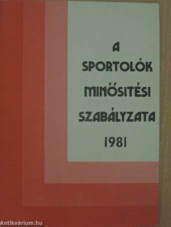 A sportolók minősítési szabályzata 1981 