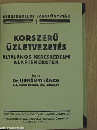 Korszerű üzletvezetés