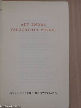 Ady Endre válogatott versei