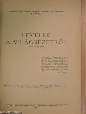 Levelek a világnézetről