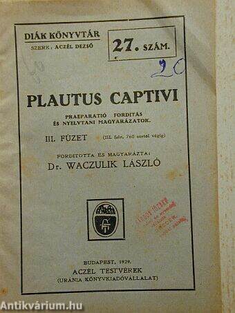 Plautus captivi