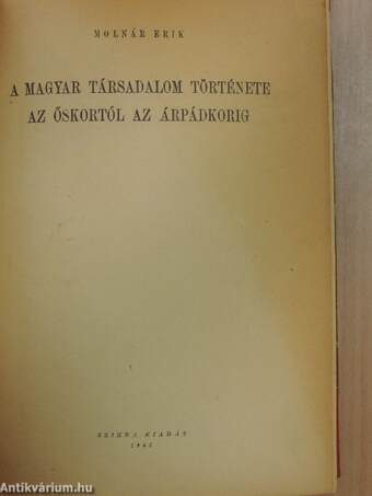 A magyar társadalom története az őskortól az Árpádkorig 