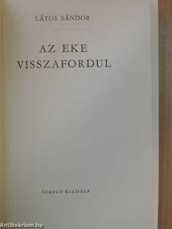 Az eke visszafordul