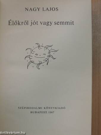 Élőkről jót vagy semmit