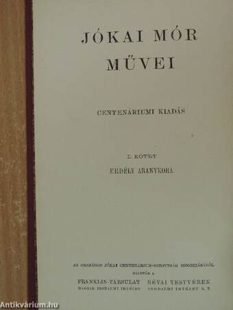 "50 kötet a Jókai Mór művei sorozatból (nem teljes sorozat)"