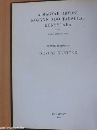 Orvosi élettan I-II.