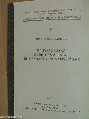 Magyarország gerinces állatai és gazdasági vonatkozásaik