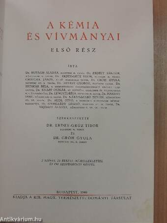 A kémia és vívmányai I-II.