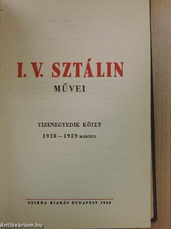 I. V. Sztálin művei 11.