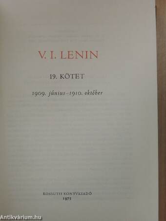 V. I. Lenin összes művei 19.