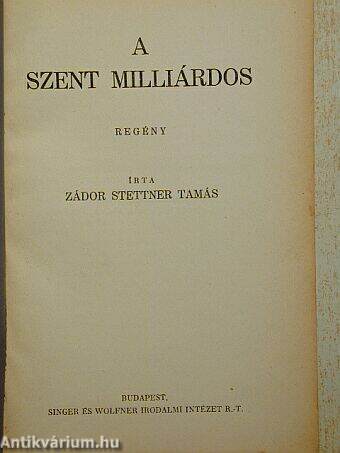 A szent milliárdos